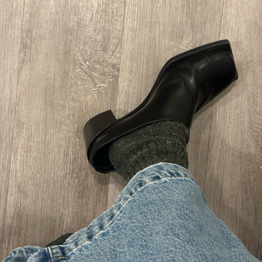 Sunnei black Leather Mule Heels - Picture 2 of 10